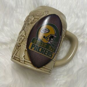 Vintage NFL Green Bay Packers "Sculptured Relief Hoffbrau" Mug